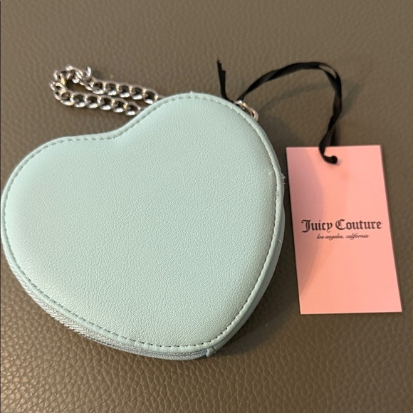 Juicy Couture Mint Heart Clutch with Chain - Picture 3 of 3